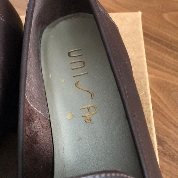 Unisa Brown Leather Loafers Size 8 - Picture 3 of 8